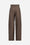 Striped wool twill pleated trousers