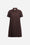 Robe courte plissée en laine cady