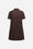 Robe courte plissée en laine cady