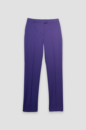 Pantalon fuselé en laine tropicale - Violet