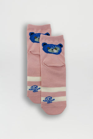 Paire de chaussettes à motif oursons - Rose