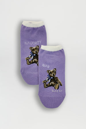 Paire de chaussettes à motif ourson Naughty Bear - Lilas