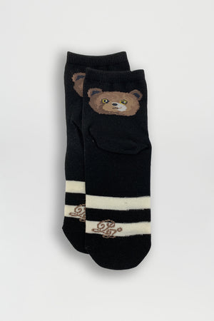 Paire de chaussettes à motif oursons - Noir