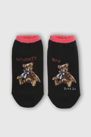 Paire de chaussettes à motif ourson Naughty Bear - Noir