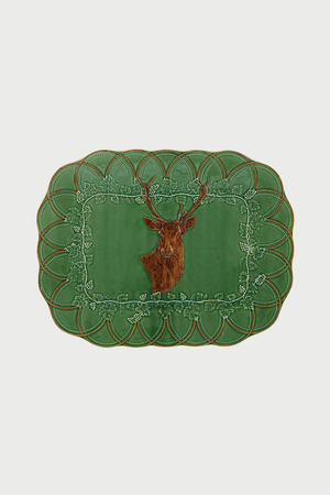 Deer rectangular dish
