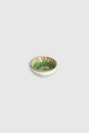 Mini bol à tapas en céramique Tortue profil - Vert