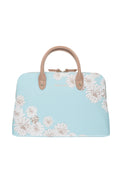Blue floral print shoulder bag
