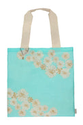 Blue floral tote bag