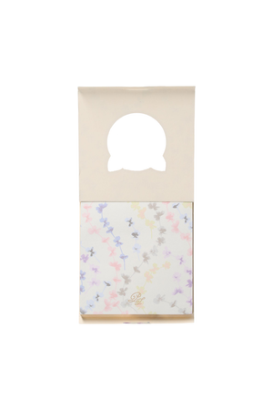Sticky note with multicolored floral print