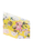Yellow glasses case with flower and cat patterns