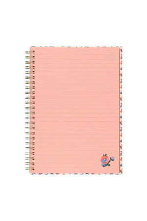 Carnet de notes à spirales ivoire motif pâquerettes intérieur 2 - Blanc