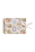 Pink A6 notebook with medallion patterns