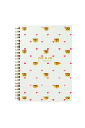 A5 notebook with Nounette and hearts pattern