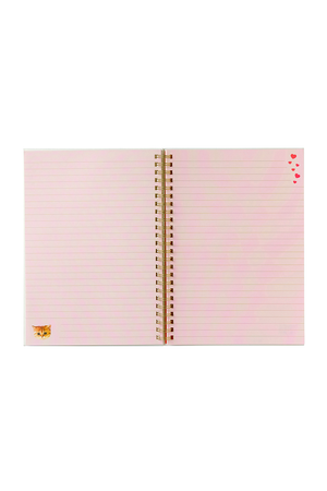 A5 notebook with Nounette and hearts pattern