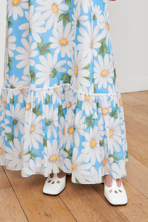 Floral print cotton percale dress