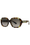 Lunettes de soleil arrondies oversizes - Marron