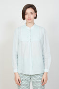 Loose fit cotton voile blouse