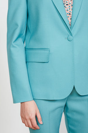 veste de tailleur à la coupe légèrement ajustée details - turquoise