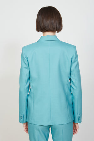 veste de tailleur à la coupe légèrement ajustée dos - turquoise