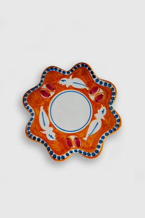 Dessous de plat en céramique Dauphin - Mandarine
