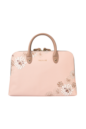 Pink floral print shoulder bag