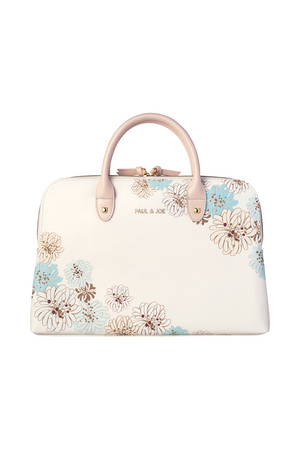 White floral print shoulder bag