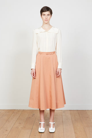 Long skirt in cotton gabardine