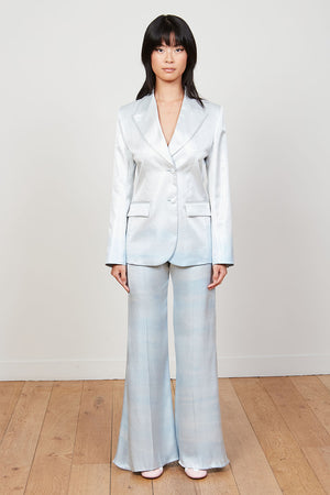 Suit jacket in lamé silk satin