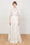 Long flared dress in silk organza